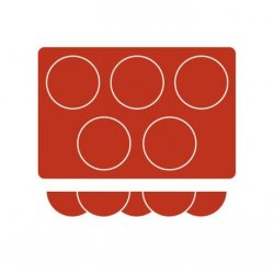 Molde de silicona de tamaño GN 1/3 en forma de Media Bola