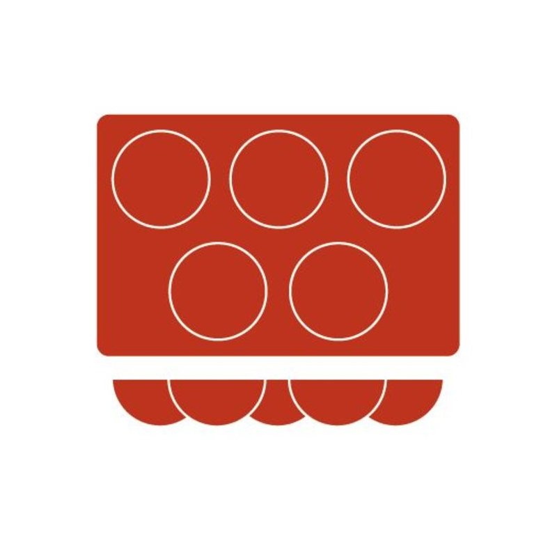 Molde de silicona de tamaño GN 1/3 en forma de Media Bola