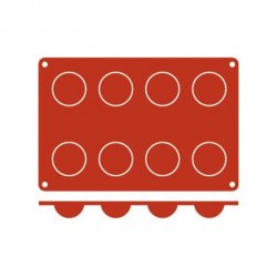 Molde de silicona de tamaño GN 1/3 en forma de Media Bola de 6 centímetros