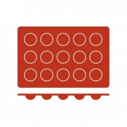 Molde de silicona de tamaño GN 1/3 en forma de Media Bola de 5 centímetros