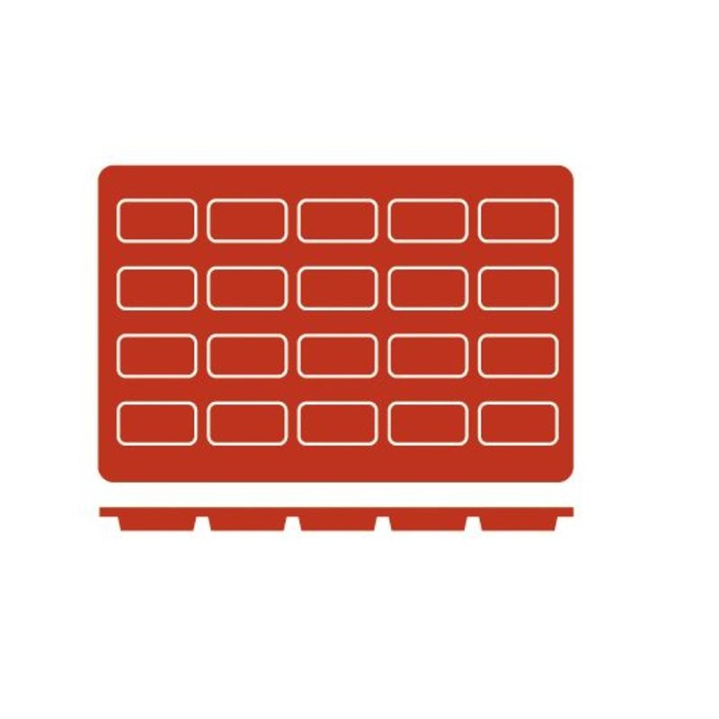 Molde de silicona de tamaño GN 1/3 en forma de Cake de 4,9 centímetros