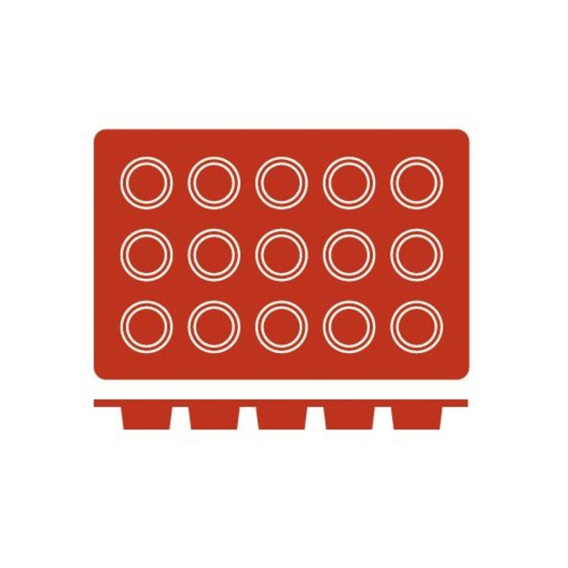 Molde de silicona de tamaño GN 1/3 en forma de Petit Four de 4 centímetros