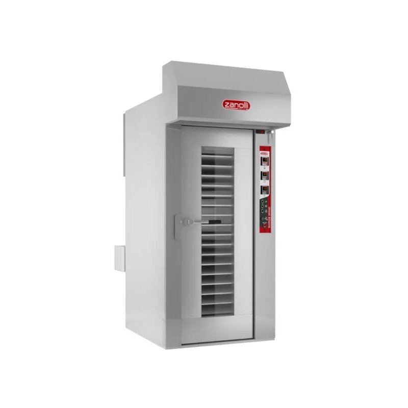 Horno rotativo de conveccion electrico o a gas Zanolli Rotor Wind 4 L para pastelería y panadería