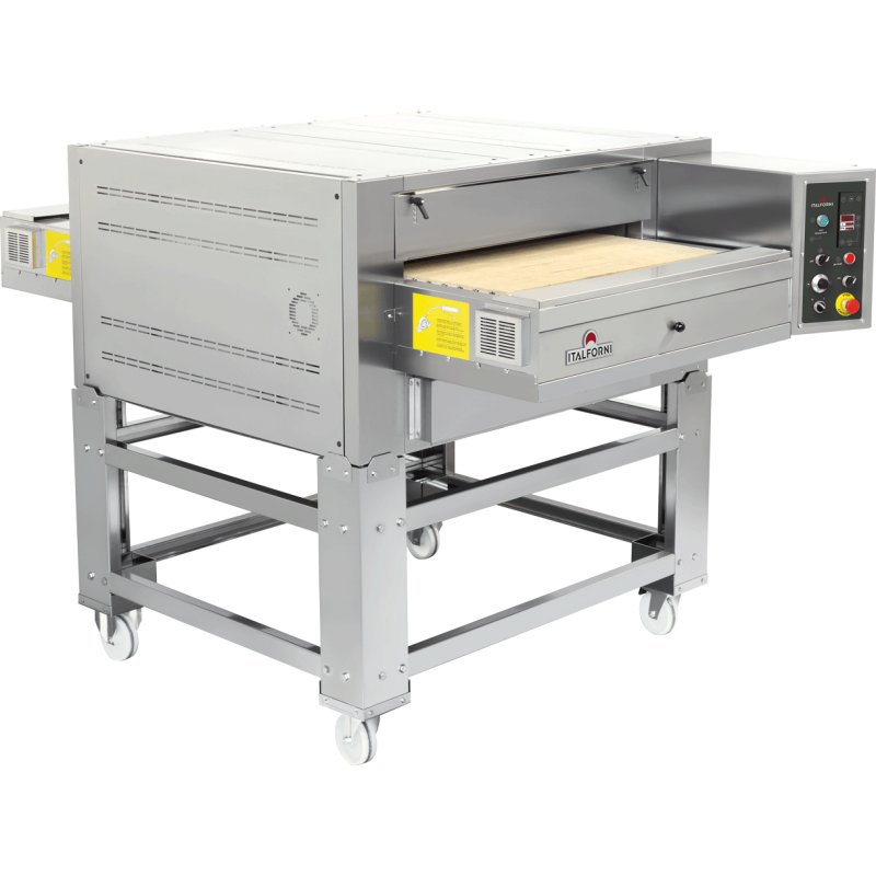 Horno de túnel estático Italforni con cinta de piedra de 59 cm eléctrico