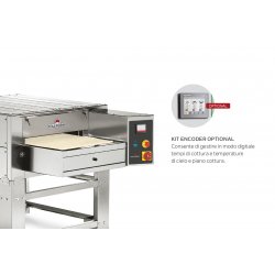 Horno de túnel estático Italforni con cinta de piedra de 45 cm a gas