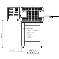 Horno de cinta o tunel ventilado Zanolli Synthesis 05/40 Compact eléctrico para pizza, pan, pastelería y gastronomía