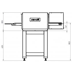 Horno de cinta o tunel ventilado Zanolli Synthesis 05/40 Compact eléctrico para pizza, pan, pastelería y gastronomía