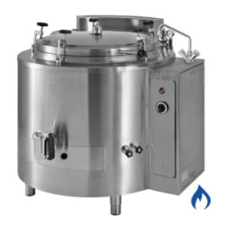 Marmita a gas indirecta con tapa autoclave de presión de 350 Litros SCPIA-300GA