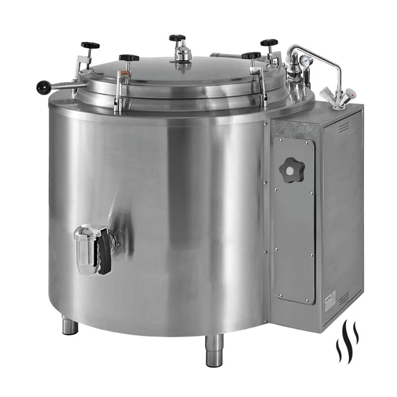 Marmita a vapor indirecta con autoclave de 220 Litros SCPIA-200VA