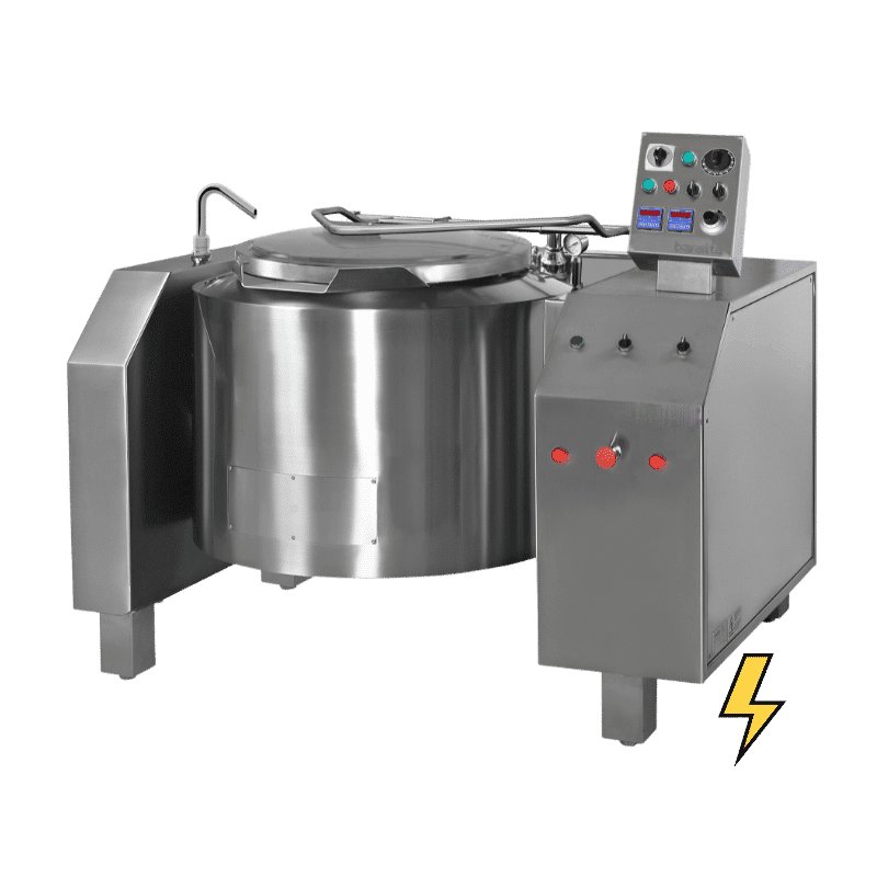 Marmita eléctrica indirecta con mezclador de 80 Litros PEIME-80 con basculación eléctrica - 100ºC