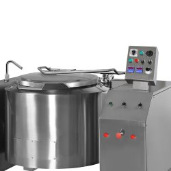 Marmita eléctrica indirecta con mezclador de 400 Litros PEIME-400 con basculación eléctrica - 100ºC