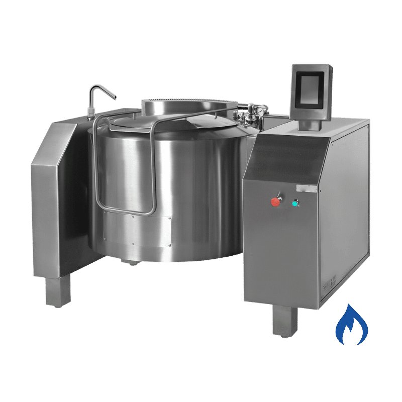 Marmita basculante a gas indirecta de 400 Litros PGRM-400E TouchScreen