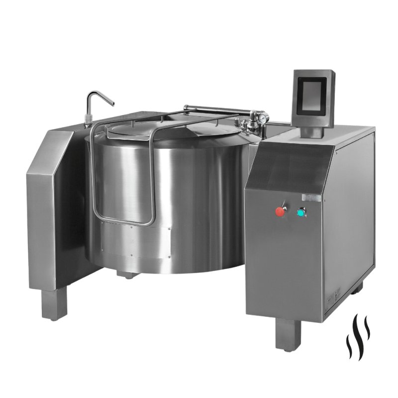 Supermix basculante a vapor indirecta de alta presión de 220 Litros SPEM-220V TouchScreen