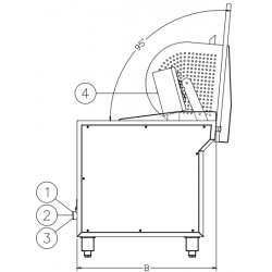 Lavaverduras con cesto elevable de 600 litros W-600R