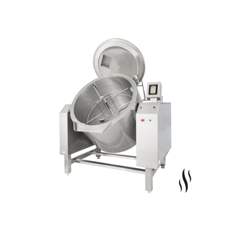 Marmita basculante a vapor indirecta de 800 Litros PRAF-800V TouchScreen