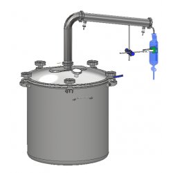 Extractor destilador de aceites esenciales para plantas, hierbas y flores de 90L