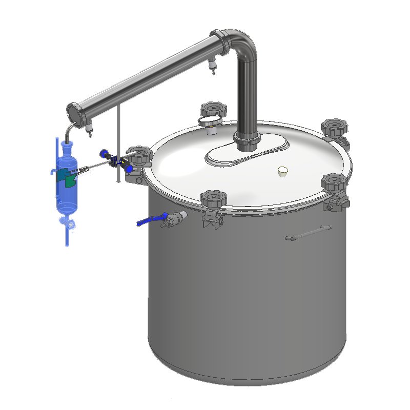 Extractor destilador de aceites esenciales para plantas, hierbas y flores de 90L