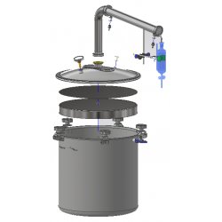 Extractor destilador de aceites esenciales para plantas, hierbas y flores de 90L