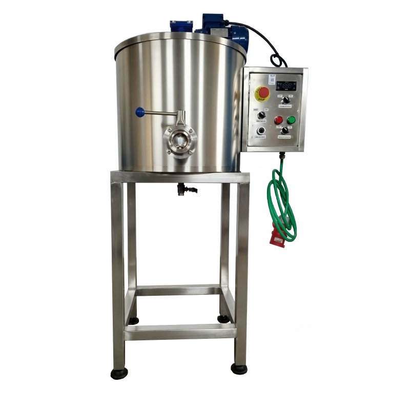 Mini pasteurizadora para leche y quesos de 25 litros con variador de velocidad Scovali
