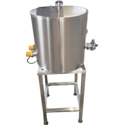 Mini pasteurizadora de leche y quesos de 25 litros con brazo inclinado Scovali