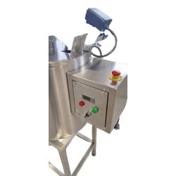 Mini pasteurizadora de leche y quesos de 25 litros con brazo inclinado Scovali
