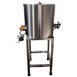Mini pasteurizadora de leche y quesos de 25 litros con brazo inclinado Scovali