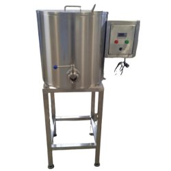 Mini pasteurizadora de leche y quesos de 25 litros con brazo inclinado Scovali