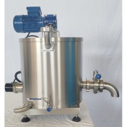 Mini pasteurizador para leche y quesos de 15 litros con variador de velocidad Scovali