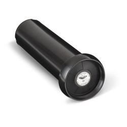 Dispensador de vasos encastrable negro de 46 cm con juntas ajustables