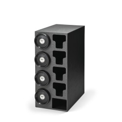 Mueble dispensador de vasos, tapas y pajitas de sobremesa con 4 dispensadores