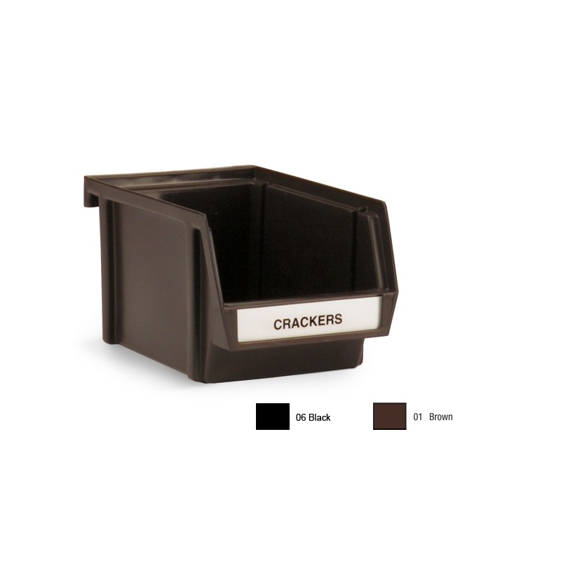 Cubeta dispensadora de autoservicio marrón para cubiertos y condimentos