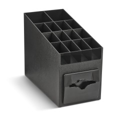 Organizador de sobremesa con servilletero y dispensador de vasos, tapas y condimentos