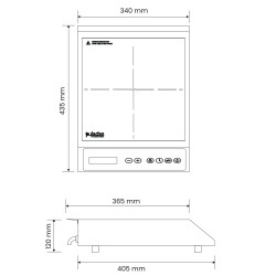 Placa de inducción profesional IP PRO 35 de 3500 W