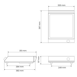Placa de inducción profesional IP FIRST 35 M de 3500 W con mando