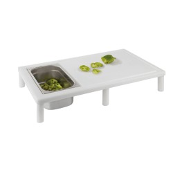 Mesa de corte HDPE 500 con hueco para cubeta GN 1/3