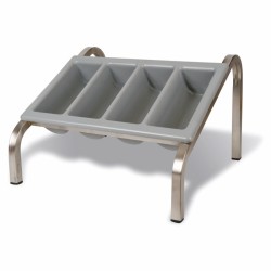 Soporte de acero inoxidable para bandeja portacubiertos GN 1/1