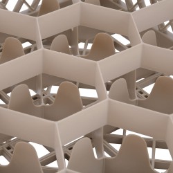 Cesta lavavajillas T-Version de 12 compartimentos hexagonales para copas