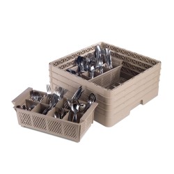 Cesta para almacenar cubiertos de 8 compartimentos