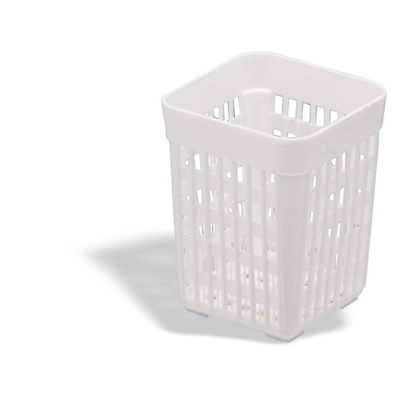 Cestillo para cubiertos de plástico blanco