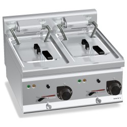 Freidora industrial eléctrica 10+10 litros 2 x 6 kW Plus 600
