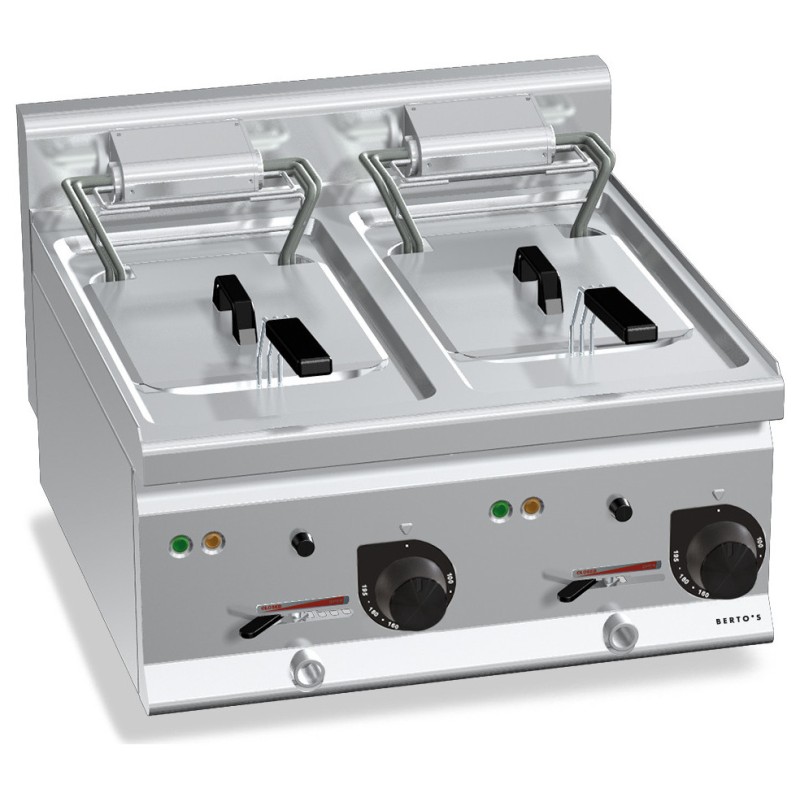 Freidora industrial eléctrica 10+10 litros 2 x 9 kW Berto's Plus 600