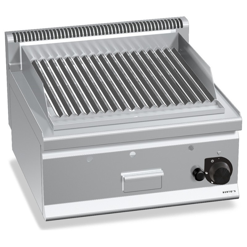 Barbacoa de piedra volcánica a gas 8 kW de sobremesa Berto's Plus 600