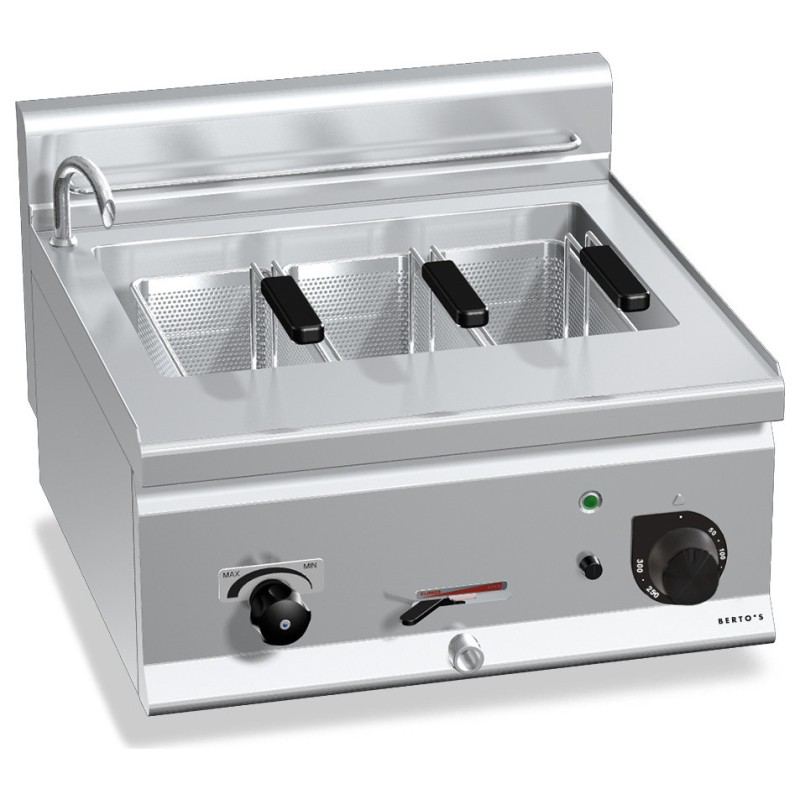 Cuece pastas eléctrico 25 litros con 3 cestas Berto's Plus 600