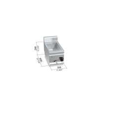 Baño maría eléctrico GN 3/4 de sobremesa Plus 600
