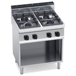 Cocina a gas industrial 4 fuegos Max Power con mueble Macros 700