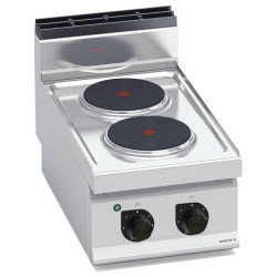 Cocina eléctrica industrial 2 placas redondas de sobremesa Macros 700