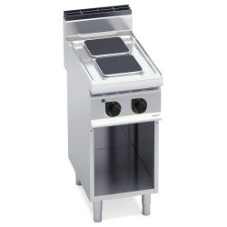 Cocina eléctrica industrial 2 placas cuadradas con mueble Macros 700