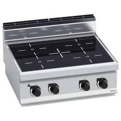 Cocina vitrocerámica industrial 4 zonas de sobremesa Macros 700