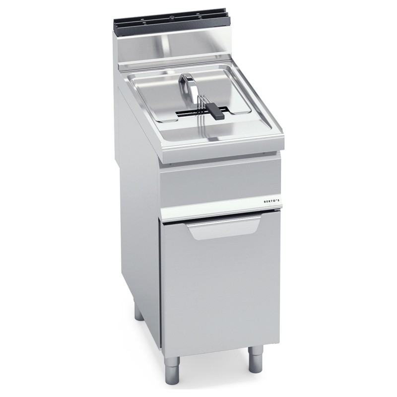 Freidora industrial a gas 15 litros con mueble Berto's Macros 700