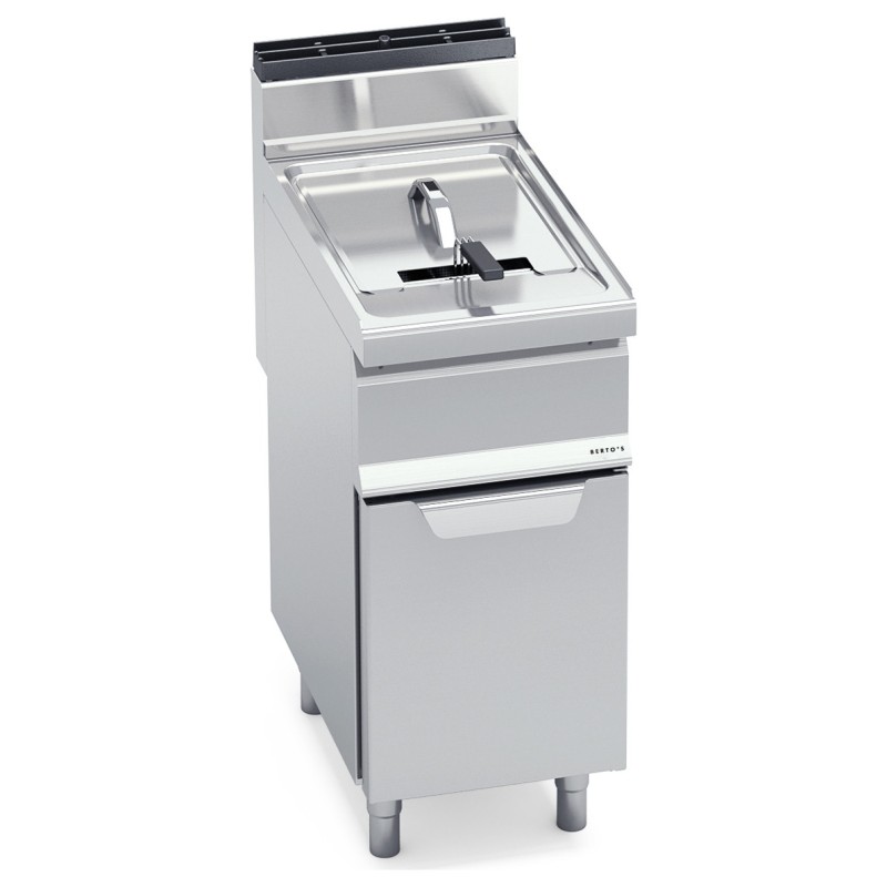 Freidora industrial a gas 20 litros con mueble Berto's Macros 700